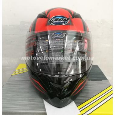 Мотошлем GEON 950 Fury (модуляр) с очками Red/Black